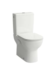 Унитаз-компакт Laufen LUA (650х360х825) безободковый, подвод сзади, универс.слив, белый глянцевый 8.2408.1.000.000.1+8.2708.1.000.971.1