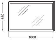 Зеркало с подсветкой Jacob Delafon EB1442 (1000х43х650) антипар, инфракрасный выключатель