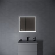 Зеркало Cersanit LED 011 design 800х700 с подсветкой, часы, металл. рамка KN-LU-LED011*80-d-Os — изображение 4