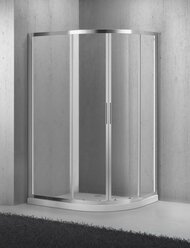 Душевой уголок BelBagno Sela (980-1005х780-805) RH-2-100/80-C-Cr полукруг, стекло прозр/хром
