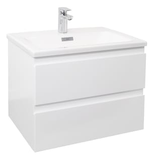 Тумба под раковину Jacob Delafon Madeleine 60см, 2 ящика, подвесная, белый матовый, EB2052-J51