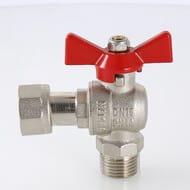 Кран шаровый 1/2"х3/4"НВ VALTEC BASE угловой с накидной гайкой, VT.267.N.0405