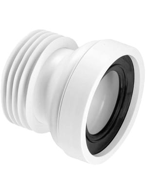 Соединение для WC McAlpine прямое, 110мм с манжетой, L120мм, белое MRWC1