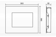 Камин электрический ELECTROLUX EFP/W-2000S (900x560x107), 1/2кВт, настенный, зеркальн., с пультом