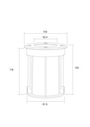 ������������ ���������� Maytoni Tubo (����) O043DL-01S, GU10�1 35�� IP 65, �������
