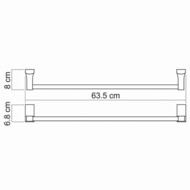 Уценка! Держатель полотенец WasserKRAFT LEINE К-5030 "штанга" - уценка. — изображение 3