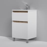 Тумба под раковину AM.PM X-Joy (550х850х450) напольная, 2 ящика, белый глянец M85AFSX0552WG