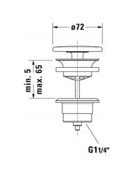������ ������ DURAVIT 0050750000 ������� 72 ��, ����: ����� ������
