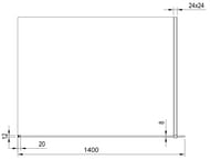 Душевая стенка RAVAK WALK-IN WALL (1400х2000) стекло, блестящий+Transparent
