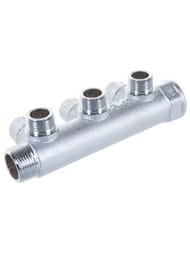 Коллектор запорный FAR 1"ВН на 3 отвода 3/4"EU c вставкой под уплотнение FK 3870 134UN — изображение 2