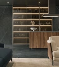 Керамогранитная плитка ITALON Metropolis Imperial Black (600х1200х9) черная, 610010002631 (кв.м.)