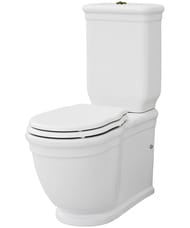 Унитаз-компакт ArtCeram Hermitage 380х720х940 белый, кнопка бронза HEV0060100+HEC0090100+ACA00672