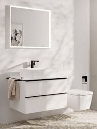 Смеситель Hansgrohe Tecturis E для умывальника CoolStart, однозахватный, черный мат. 73070670 — изображение 2