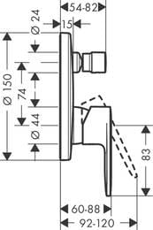 ��������� ��� ����� Hansgrohe Vernis Blend 71467670 ������������, �������� ����������, �����.������