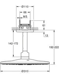 ������� ��� Grohe Rainshower SmartActive 26477000 ����, 310��, ���������� ���������, ����
