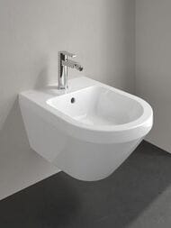 Биде подвесное Villeroy & Boch Architectura 74870001 (370x530x270) с отверстием под смеситель, белый