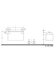 ����� ��� ���������� Duravit Ketho.2 459x800x550 �������., 1 ����, �������-���. ���. K24885007070000