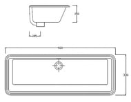 Раковина встраиваемая ArtCeram Gea 900х330х150 белая GEL0020100