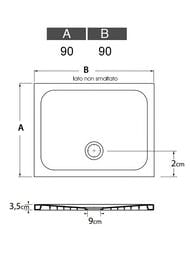 ������� ������ Azzurra Rapid (900�900�40) ����������, ��������, ����� RAPD09009040CT