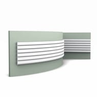 Декоративная панель гибкая Orac Decor W111F Bar (250х2000х20) белая (шт.)
