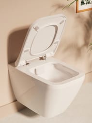 Комплект: Инсталляция Vitra + клавиша хром + Унитаз Integra Square + сиденье микролифт 9856B003-7206
