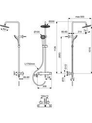 Ideal Standard IDEALRAIN ������� ������� BC750XG ��������� ��� ����, ������� ���, �����, ��� ������