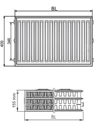 �������� �������� KERMI ��� 33 ��� 400�400�155 �������/��������. ����������� 1/2", 926 �� FKO330404