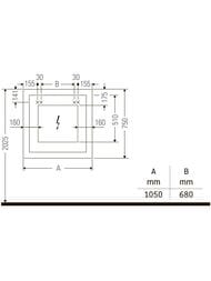 ������� Duravit White Tulip WT7052 1050�750�50 LED ���������, ������, ��������� ����. ������ �����