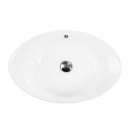 Раковина накладная BelBagno (600х370х190) овальная, без отверстия под смеситель, белая BB1087