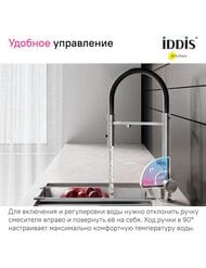 Смеситель Iddis ACE для кухни, с каналом для фильтрованной воды, гибкий излив, хром ACESBFFi05