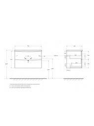 ����� ��� �������� BelBagno MARINO (762�438�500) ���������, Bianco Lucido MARINO-CER-N-800-2C-SO-BL-P