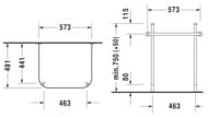 Консоль под умывальник DURAVIT HAPPY D.2 600мм, хром 0030281000