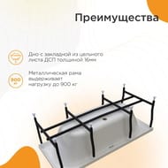 Ванна акриловая Радомир ВАЛЬС (1800х800) белая, с каркасом 1-01-0-0-1-183