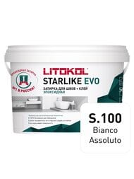 Затирка эпоксидная LITOKOL STARLIKE EVO S.100 BIANCO ASSOLUTO абсолютно белая, 2,5 кг: — миниатюра 1