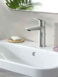 Смеситель Hansgrohe Logis 71252000 для умывальника, 110 Fine, сливной клапан Push-Open, хром — изображение 3