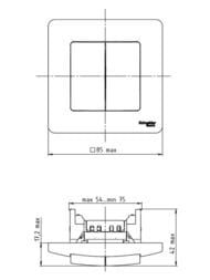 ����������� Systeme Electric BLANCA ������� ��������� 2-��������� c�.5, 10A 250B, �����. BLNVS010502