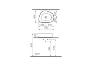 �������� ���� VitrA Outline Recycled 7991B066-0016 57 x 45 �� ��������� ������� ������� ����������������� �������� Hygiene