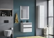Тумба под раковину Roca Domi 60 (585x453x515) 2 ящика, белый глянец A857458806