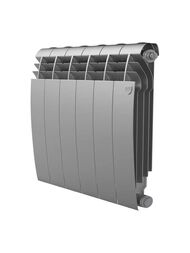 Радиатор биметаллический, 6 секциий ROYAL THERMO BiLiner 500 B ВШГ 574х480х87, 1110Вт, серебро — миниатюра 1