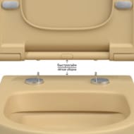 Унитаз подвесной Berges EGO XL 540х360х330 безободковый, сиденье микролифт, кашемир мат. 083211