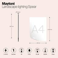 ����������� ���������� Maytoni Spear (�����) O441FL-L1GF3K, 3000K 1�� 24� IP 65, ������