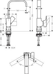��������� Hansgrohe Metropol 32511340  ��� �����������, � ������ ��������, 230��, ���� ���� ����