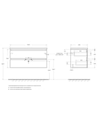 ����� ��� ���������� Cezares PLANE (1000�458�500) Bianco Lucido PLANE-1000-2C-SO-BL