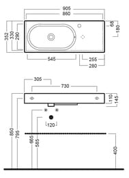 �������� ��������� Hatria Area YXDL01 900�350�145 �������, ���. ��� ���������, ���� �����, �����
