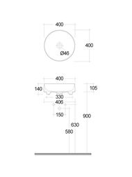 �������� ��������� KLUDI RESA R 400�400�140 ��� ���. ��� ���������, �/�,����� ���. 58CW1053