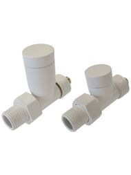 SCHLOSSER Комплект клапанов ELEGANT GZ1/2х1/2 проходной с ручной регулировкой, белый 604200111 — миниатюра 1