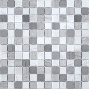Мозаика из натурального камня LeeDo Pietrine 4 Pietra Mix 3 MAT 23x23 (298х298х4) серо-белая (шт.)