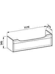 ����� � ��������� Laufen New Classic (1176�316�412) ���������, 1 ����, ����� 4.0605.1.085.631.1+8.1385.8.000.104.1