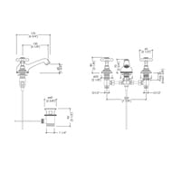 Смеситель для раковины Devon&Devon Austin UTAU900BR на три отверстия, донный клапан, цвет: бронза