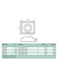 Монтажная гайка Walraven starQuick М6 поликарбонат серый, 0854006